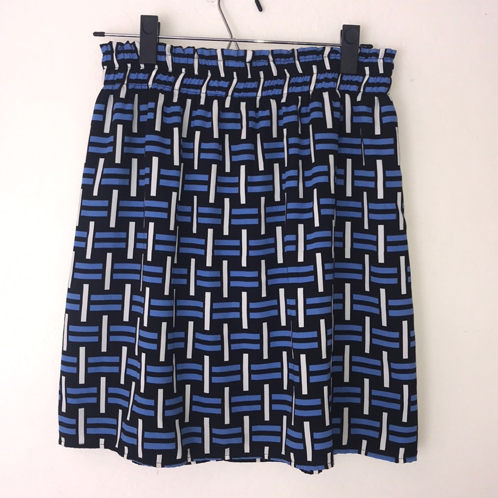 Black and blue patterned skirt